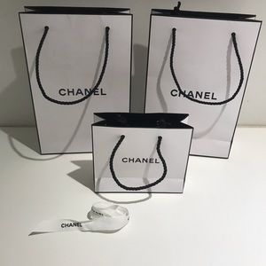 Chanel Paper Shopping Bags and Ribbon
